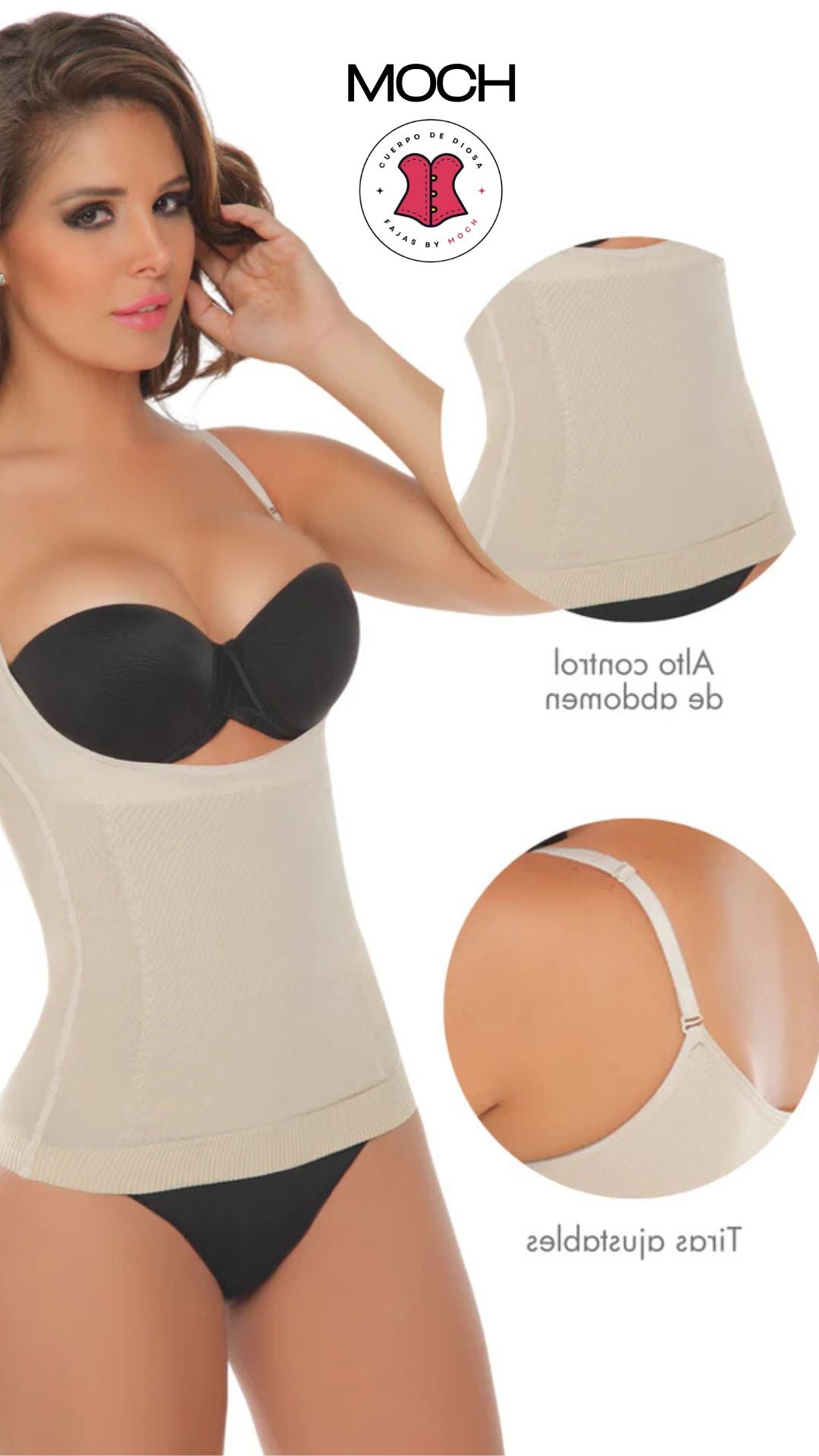 Laura Shirt – Faja Camiseta Moldeadora Tira Graduable Termoreductora