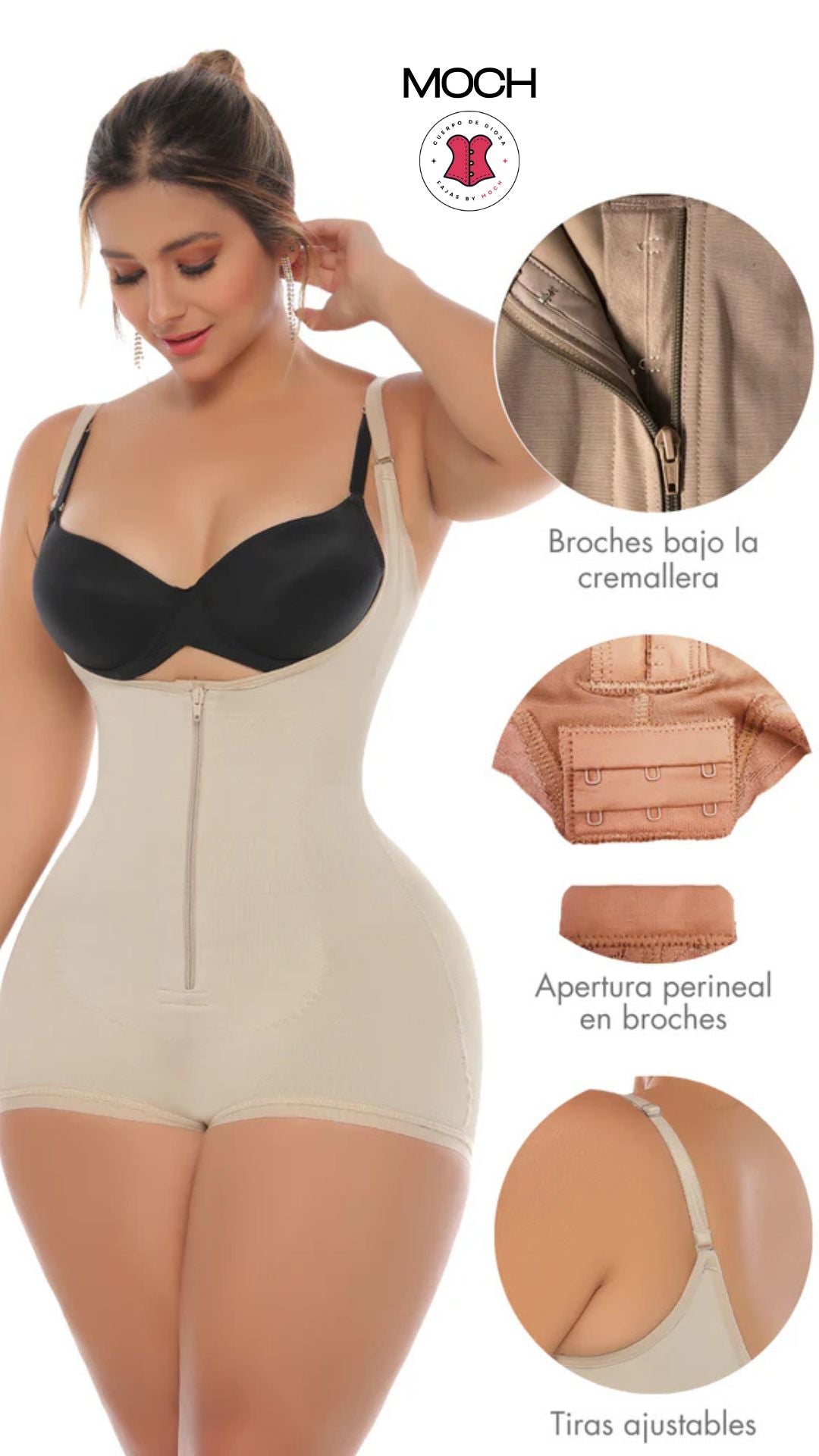 Faja Luciana– Faja Cachetero Moldeadora Térmica con Látex Abdominal